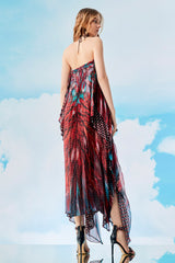 Rising Phoenix Halter Maxi Dress