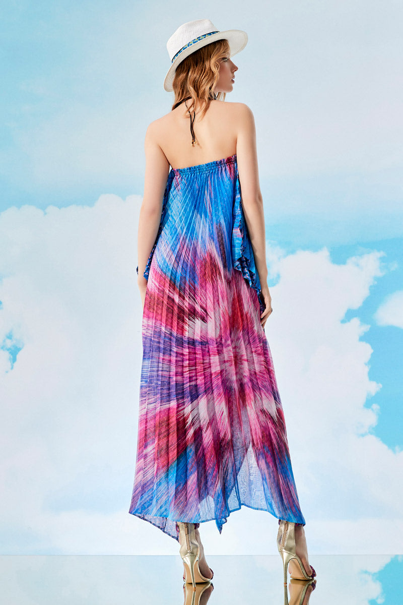 Violet Opaline Halter Maxi Dress